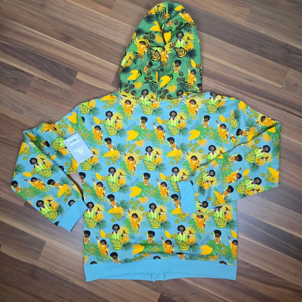 Disney Encanto Bruno Antonio Full Zip Hoodie Sweatshirt NWT Size XL Teal Green - Picture 7 of 8